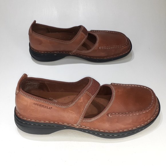 Merrell Tetra Emjay Nutmeg Leather Mary Jane Sz9 - Picture 4 of 10